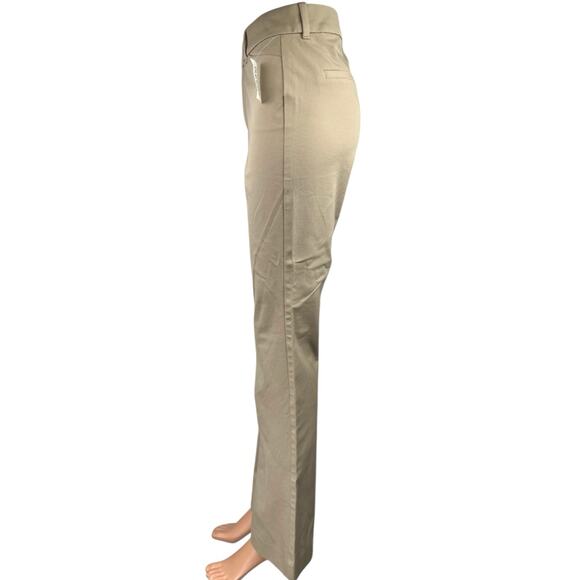 NEW Old Navy Pixie Flare Beige Khaki High Rise Bootcut Chino Trousers Pants Sz 8 - Picture 2 of 6